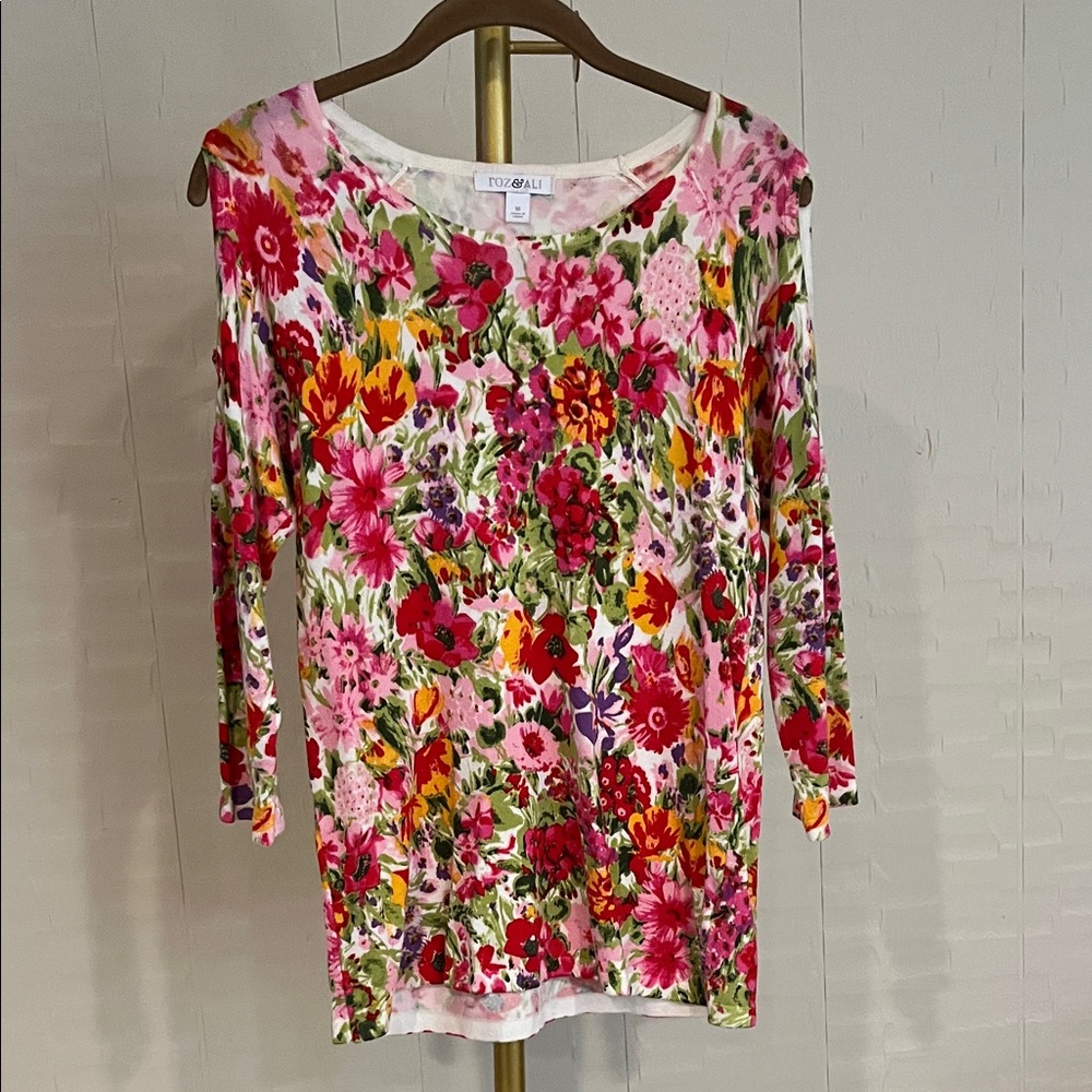 Floral Print Women's Top - Multicolor